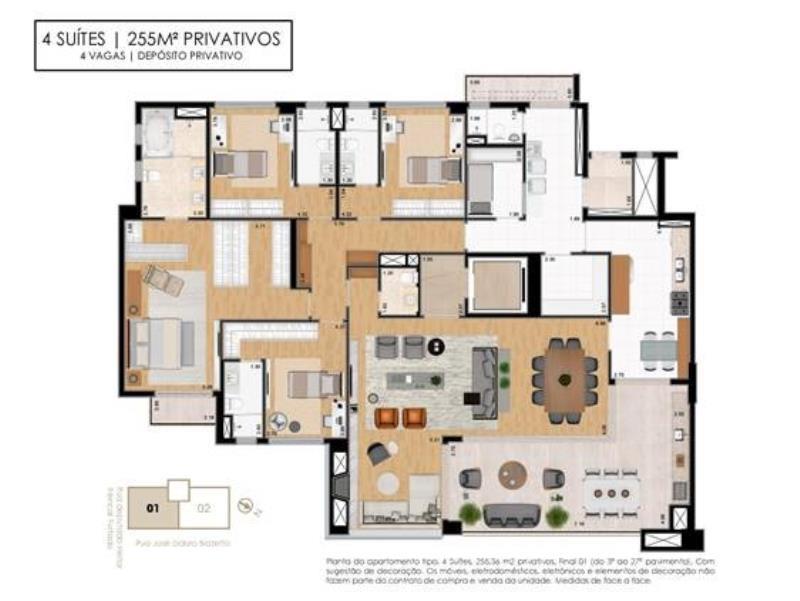 Apartamento à venda com 4 quartos, 260m² - Foto 8