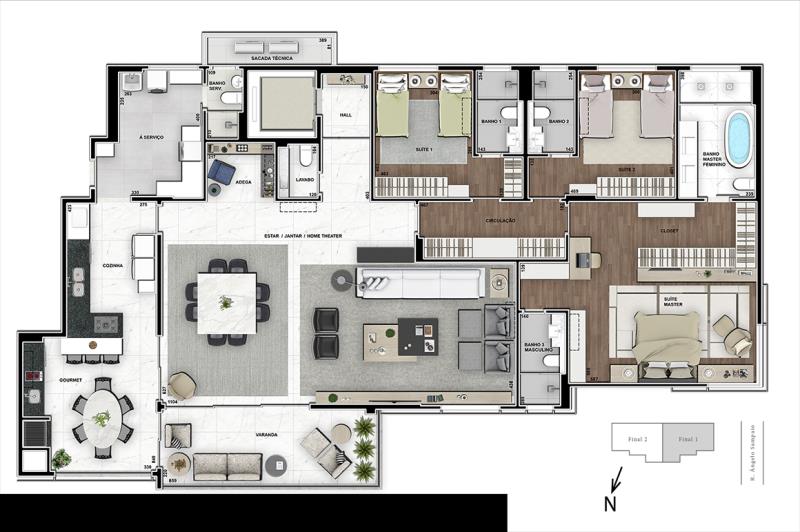 Apartamento à venda com 3 quartos, 257m² - Foto 11