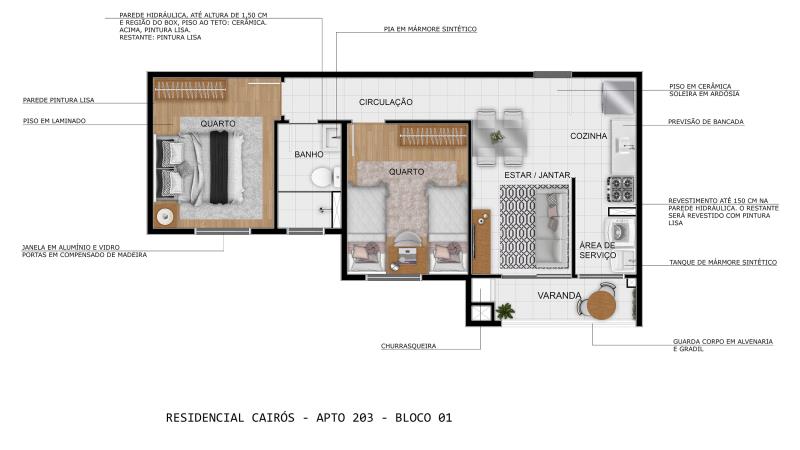 Apartamento à venda com 2 quartos, 44m² - Foto 5