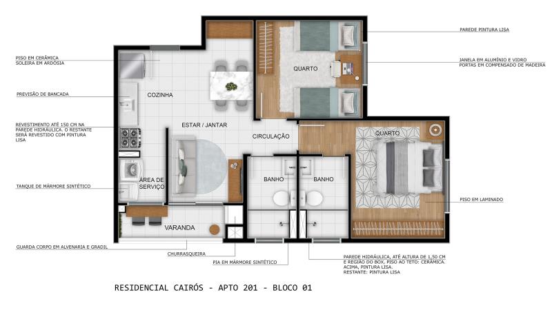 Apartamento à venda com 2 quartos, 47m² - Foto 6