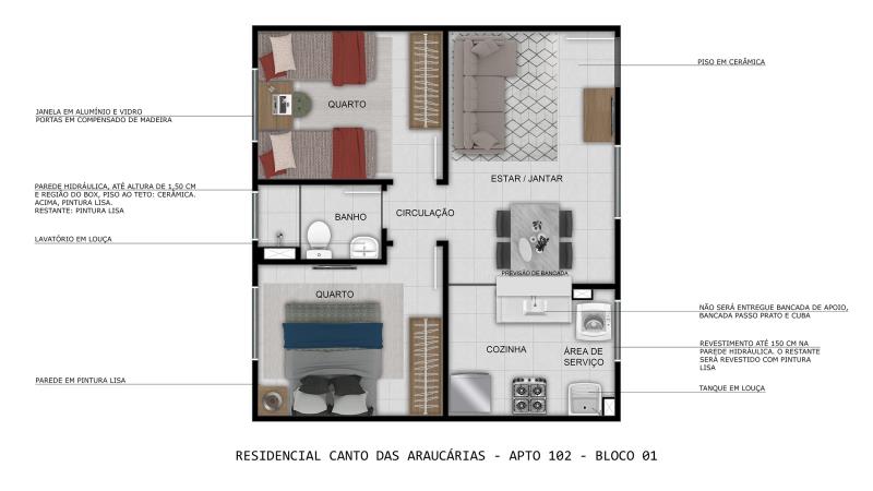 Apartamento à venda com 2 quartos, 38m² - Foto 7